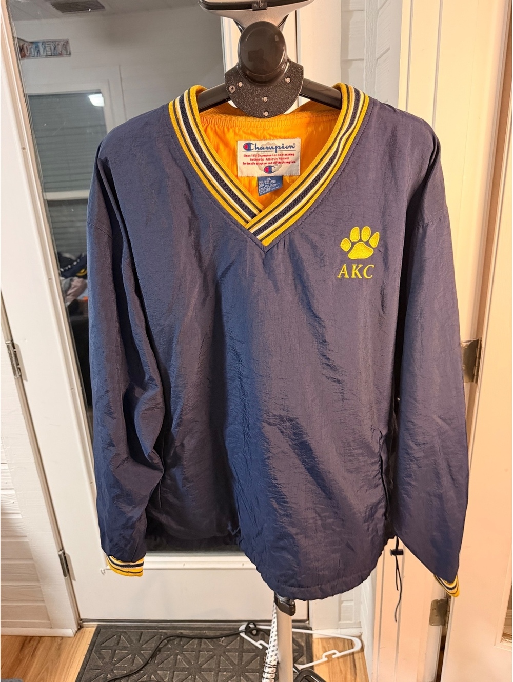 Champion AKC Navy V Neck Pullover Windbreaker